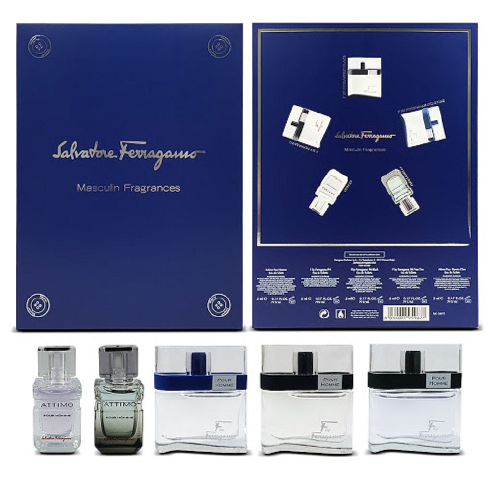 Miniature Perfume Collection - 5 Piece Eau de Toilette Set (5x5ml) for Travel, Gifting & Everyday Fragrance Variety | Luxury Scent Sampler