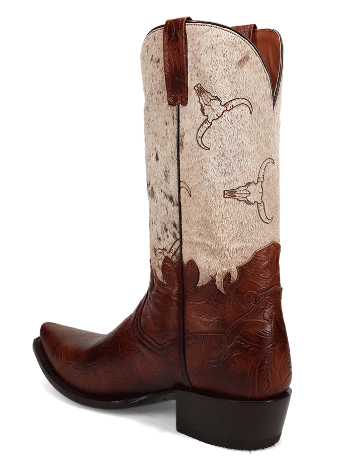 Dan Post DP80516 Men's Brown Rodeo Hair-On Leather Cowboy Boots - Perfect for Western Rides, Country Events & Casual Wear