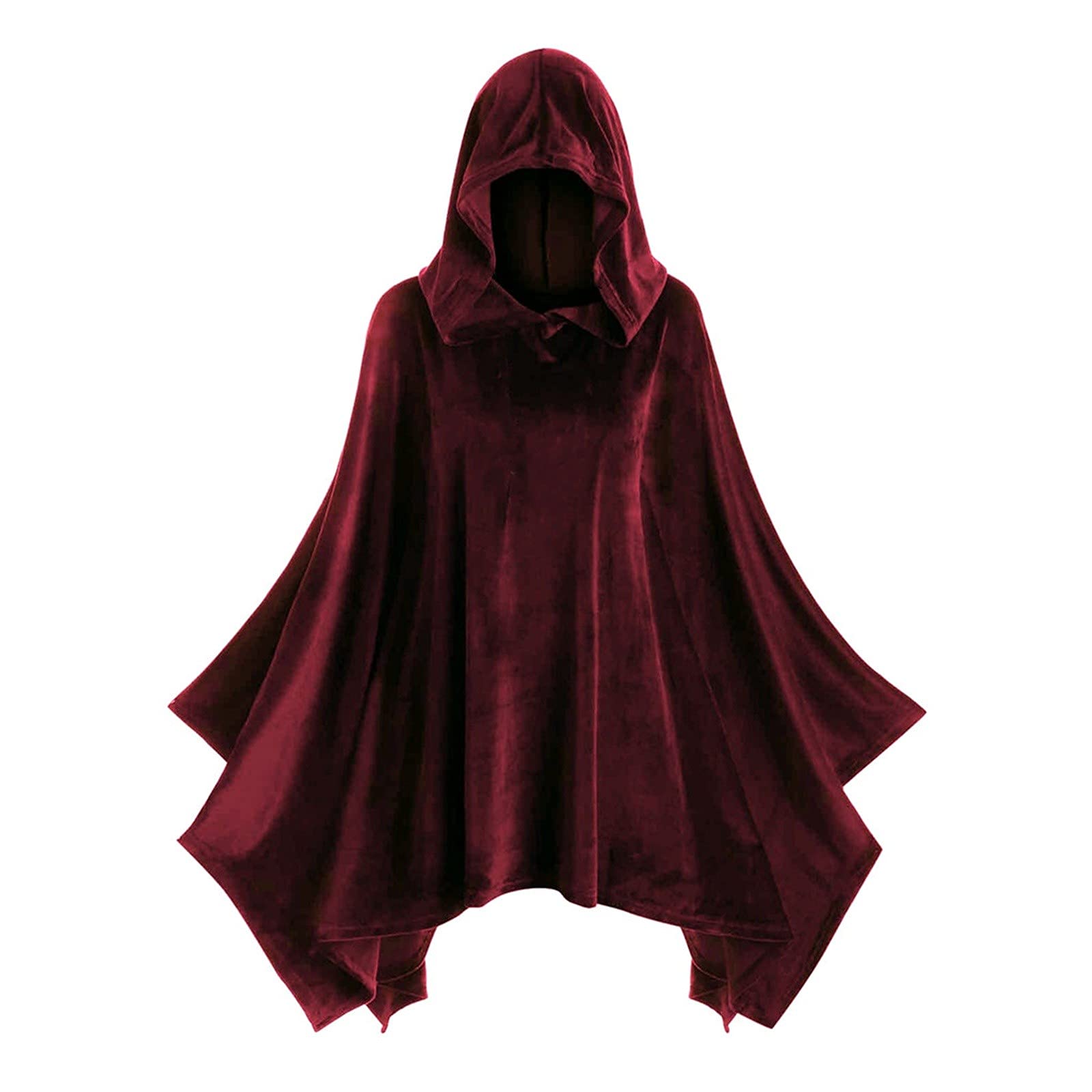 Women's Vintage Hooded Cape Cloak - Halloween Costume, Casual Solid Coat Sweatshirt for Women | Perfect for Halloween Parties, Cosplay & Everyday Fashion