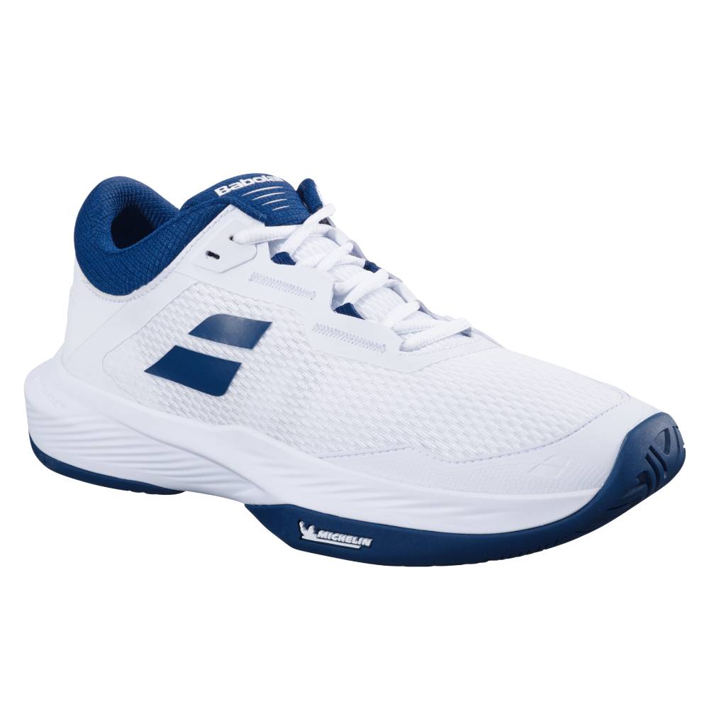 Babolat SFX 4 Men's Tennis Shoes - White & Blue - Lightweight Performance Court Shoes for Men - Perfect for Tennis, Pickleball & Casual Wear