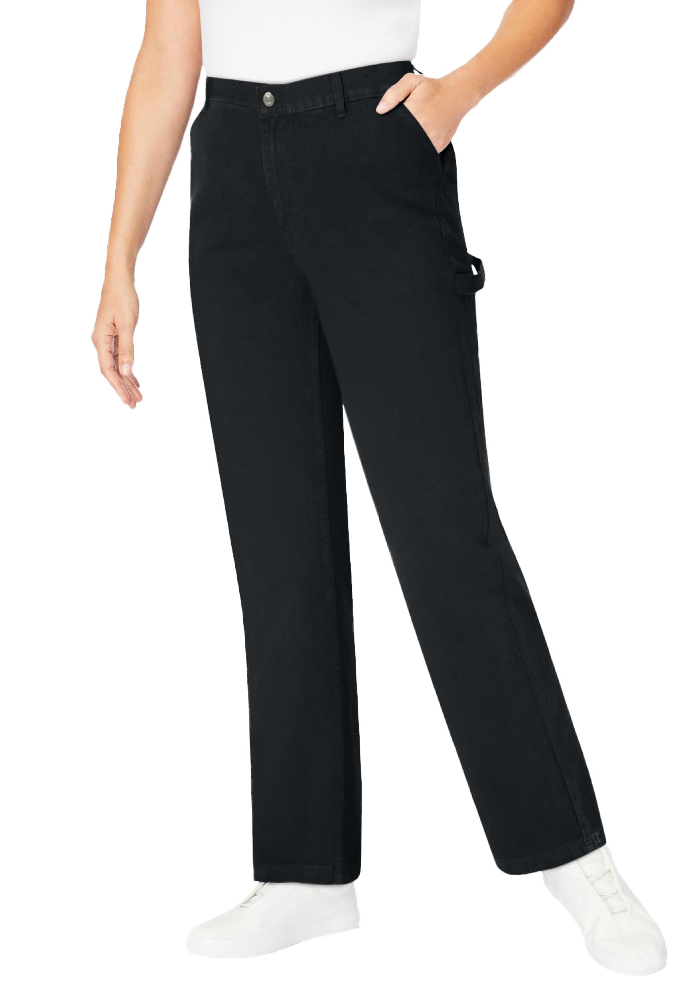 Woman Within Women's Plus Size Carpenter Denim Pants - Comfortable Stretch Jeans for Work & Casual Wear | Perfect for Outdoor Activities & Everyday Use