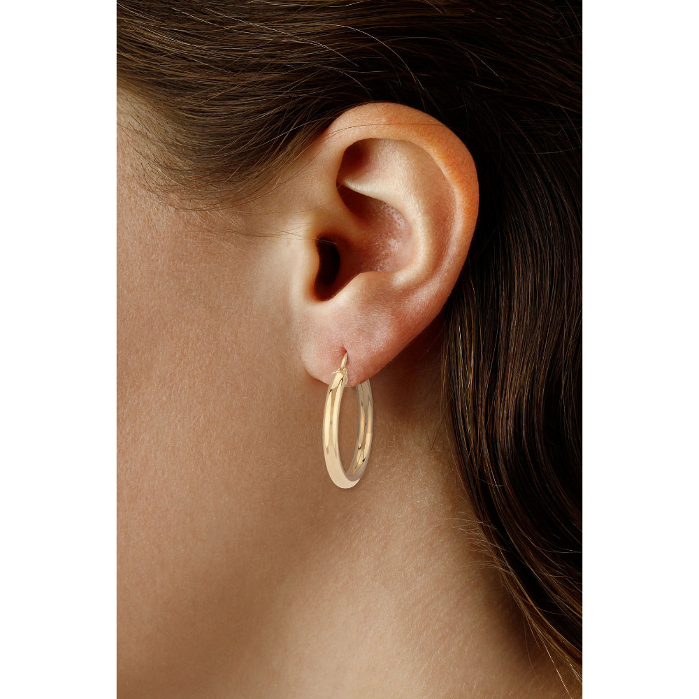 14K Gold Hoop Earrings for Women - Classic Circle Huggie Earrings, Dainty Everyday Jewelry Gift - Perfect for Work, Date Night & Special Occasions