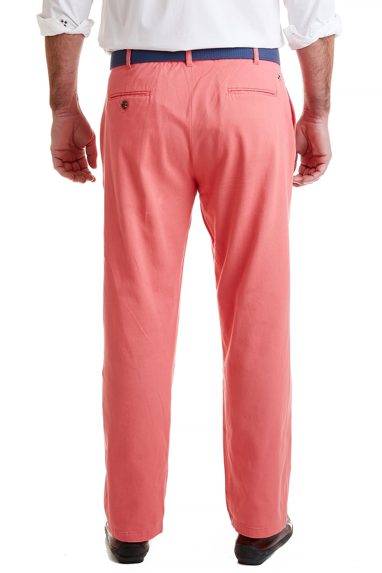 Stretch Twill Harbor Pant in Sunset Coral - Comfortable Women's Casual Pants for Work, Travel & Everyday Wear