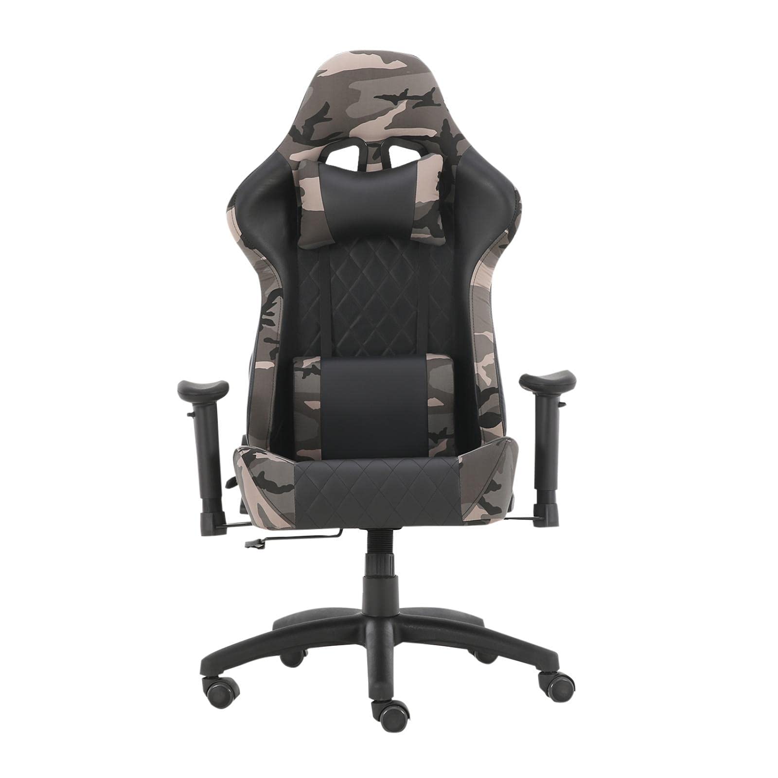 LEADZM Gaming Chair & Office Swivel Chair with Adjustable Height, Headrest & Lumbar Support - Camouflage Design for PC Gaming, Home Office & Esports Setup