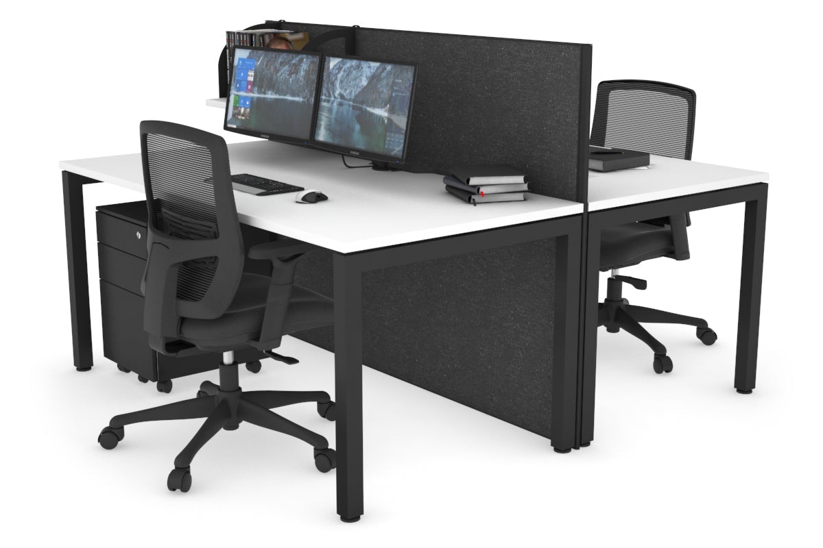 Horizon Quadro 2-Person Office Workstation Bench with Square Legs - 47