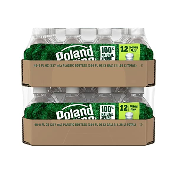 Poland Spring Water Bottles 24 Pack - 8 oz Mini Bottled Drinking Water | Pure Natural Spring Water for Kids Lunchboxes, Office Hydration, Gym Workouts & Outdoor Activities