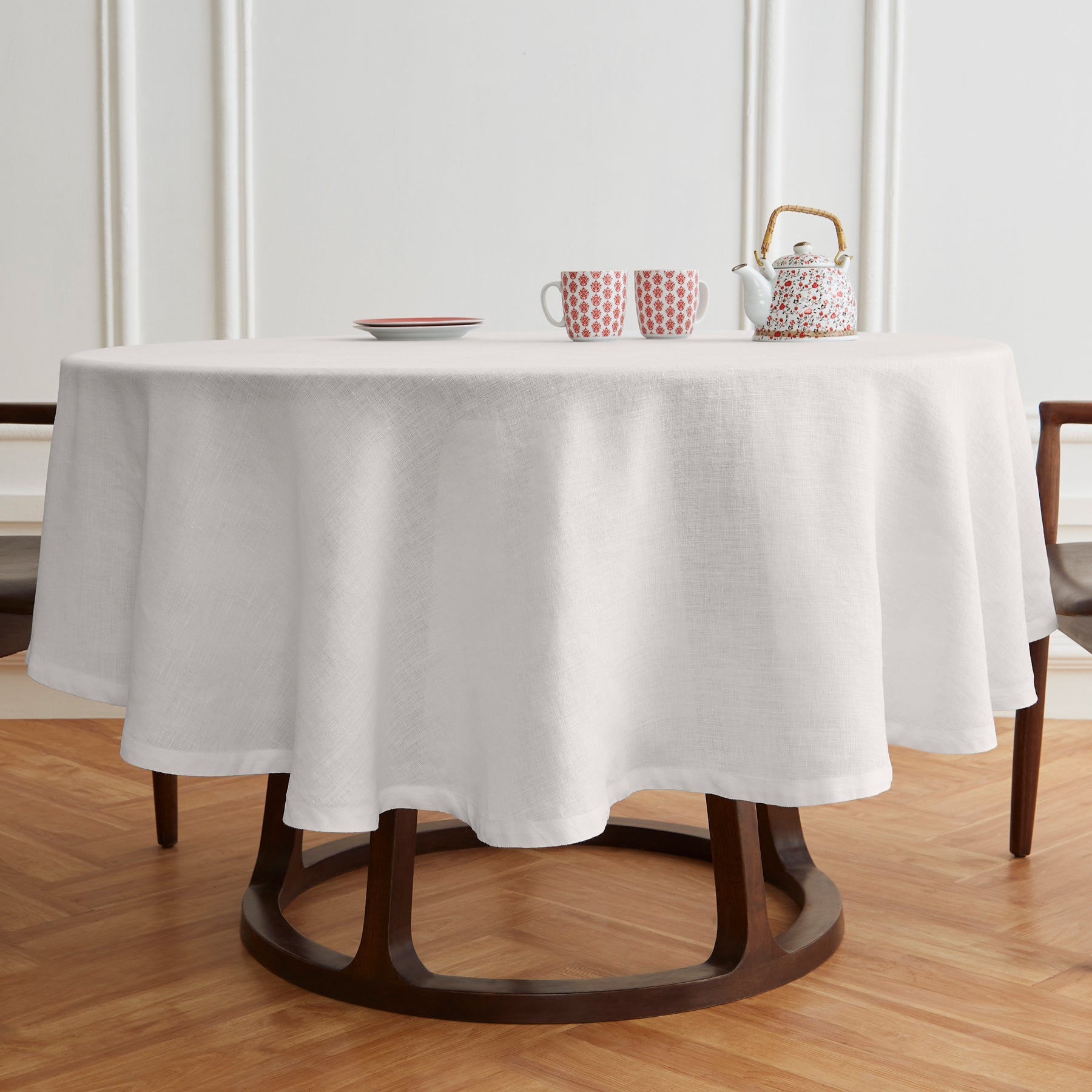 Sonoma Round Tablecloth - Premium Cotton Fabric for Dining & Parties - Perfect for Holiday Gatherings, Weddings & Home Decor