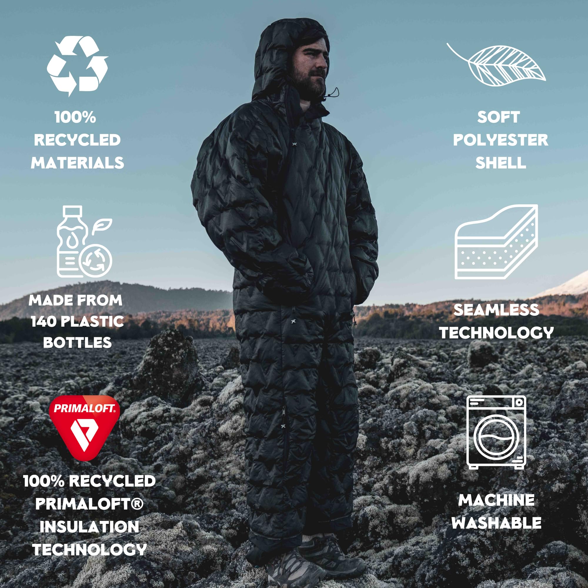 Selk'bag Pro Wearable Sleeping Bag - Lightweight & Portable for Camping, Hiking, Backpacking, RV Travel, Home Lounging | Indoor & Outdoor Use for Adults | Perfect for Cold Weather Adventures & Cozy Nights