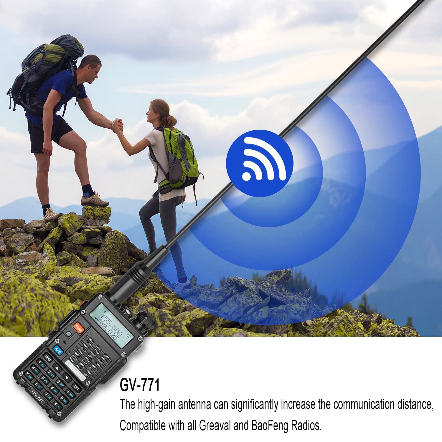 UV-5R Dual Band UHF VHF Ham Radio Walkie Talkie (2 Pack) - Long Range Two Way Radio with Rechargeable Li-ion Battery, Earpiece & Programming Cable - Perfect for Outdoor Adventures, Emergency Communication & Security Teams
