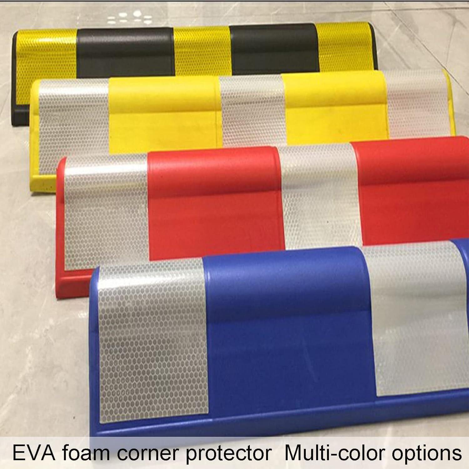 MekUk 12-Piece Foam Round Edge Corner Guard - Garage Wall Protector & Bumper Guards for Parking Garages (Rosso Red) - Prevent Vehicle Scratches & Wall Damage in Home & Commercial Garages