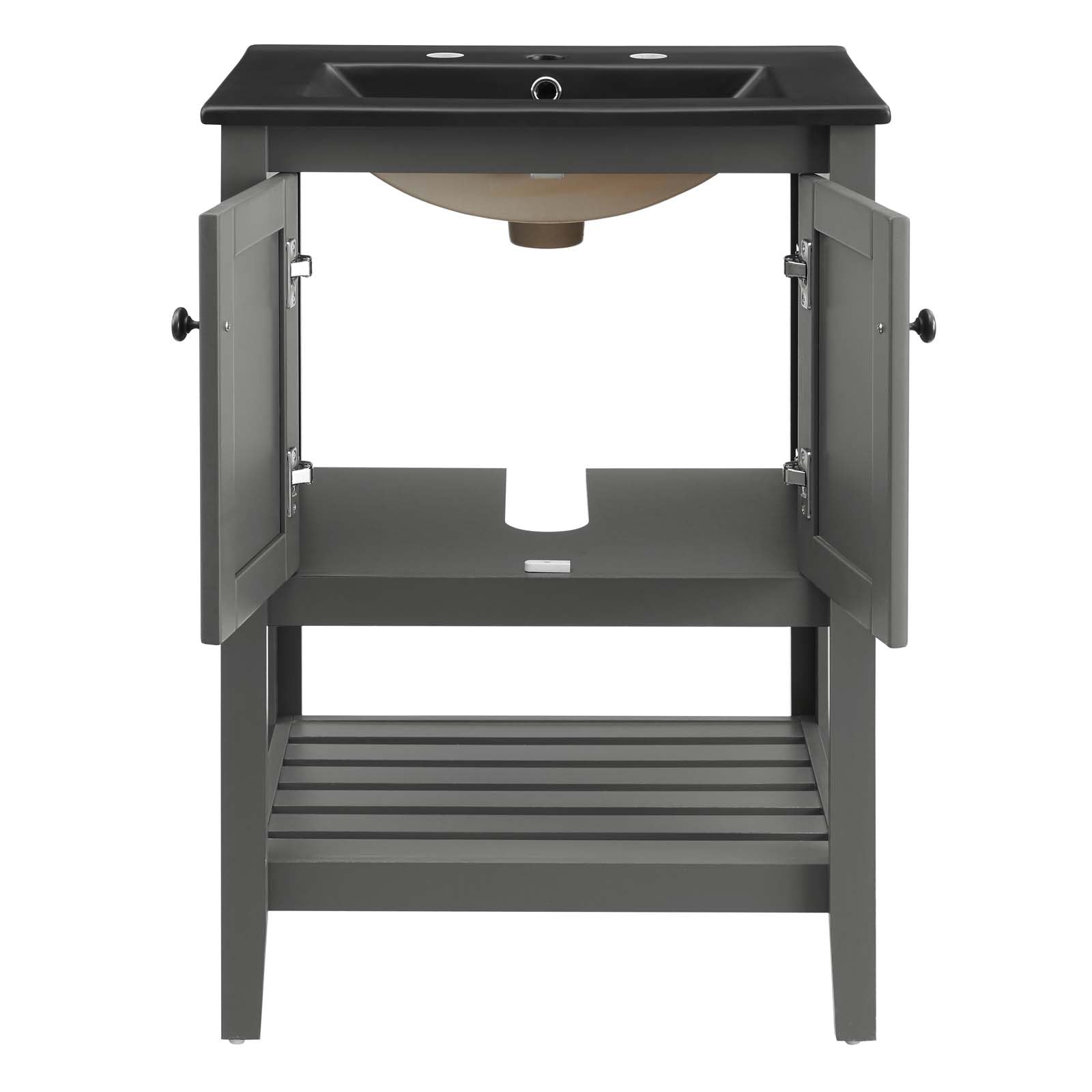 Prestige 24 Inch Bathroom Vanity with Sink - Modern Single Sink Bath Vanity Set for Small Spaces, Perfect for Apartments, Condos and Powder Rooms