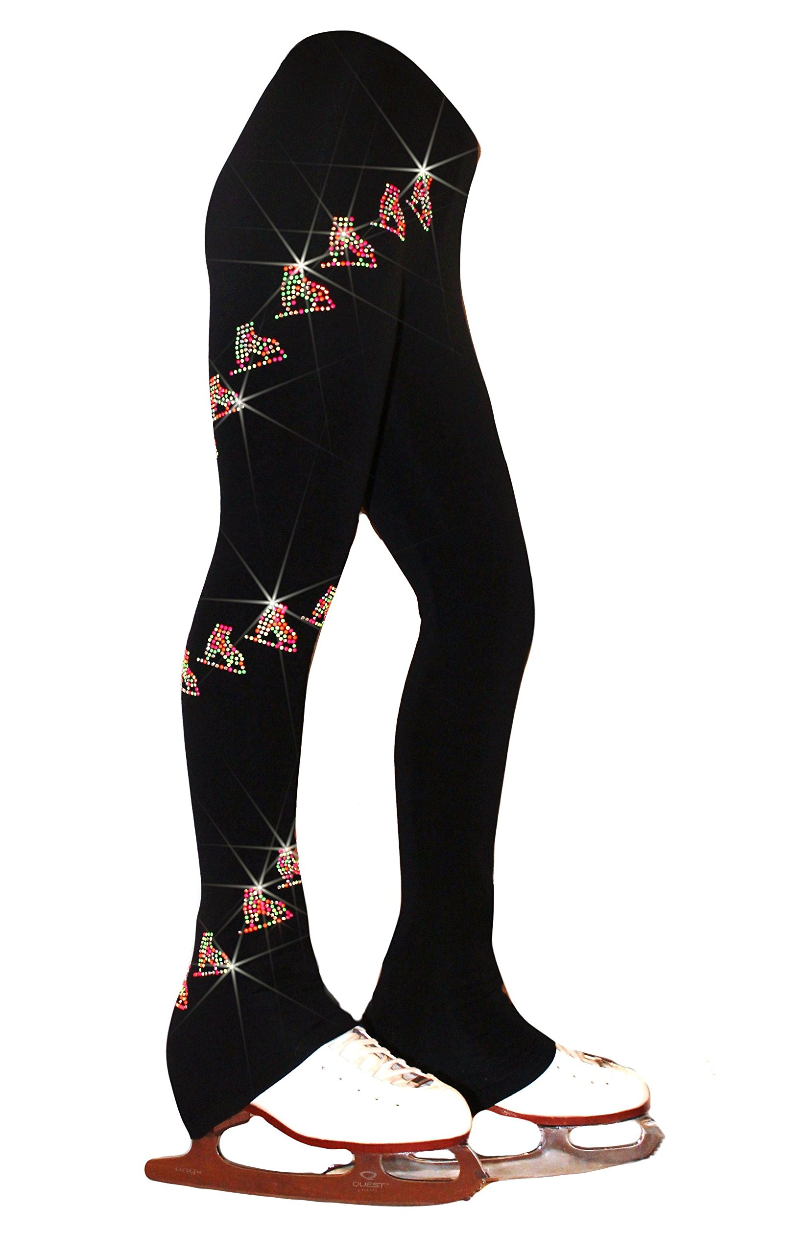 Polartec Fleece Figure Skating Pants with Spiral Skates Design - Warm Winter Ice Skating Leggings for Women & Men - Perfect for Ice Rink, Hockey Practice, and Cold Weather Outdoor Activities