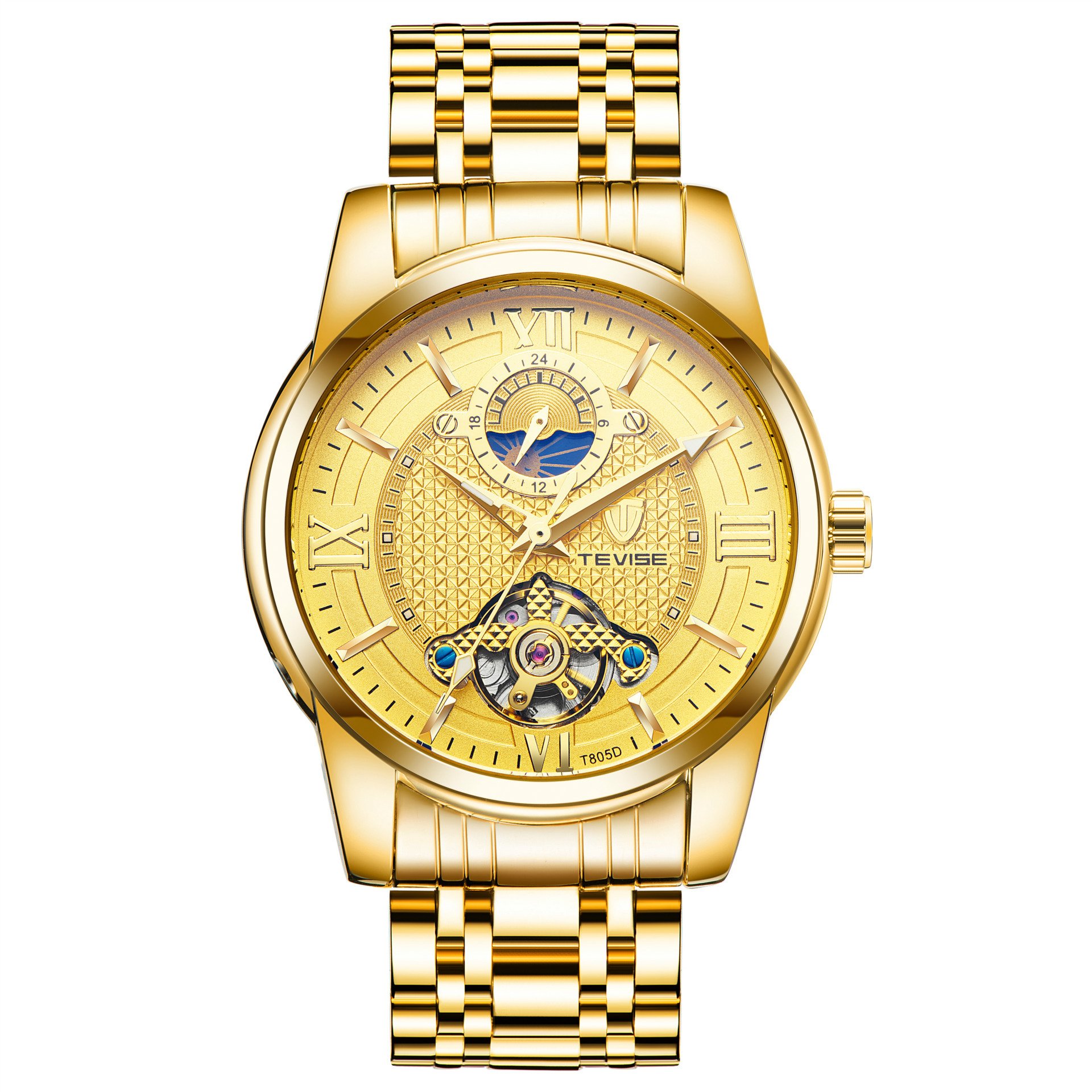 ShanniRuo Swiss Tourbillon Automatic Mechanical Watch for Men - Transparent Skeleton Design, Waterproof Luxury Timepiece | Perfect for Business, Formal Events & Collectors