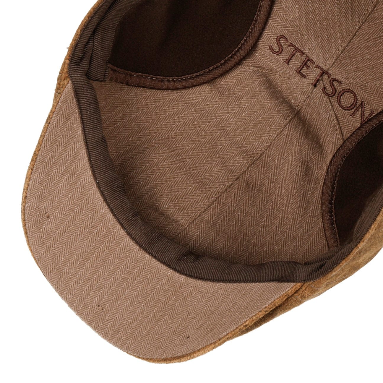 Stetson Pigskin Flat Cap with Ear Flaps - Warm Winter Hat for Men, Outdoor Hunting & Casual Wear