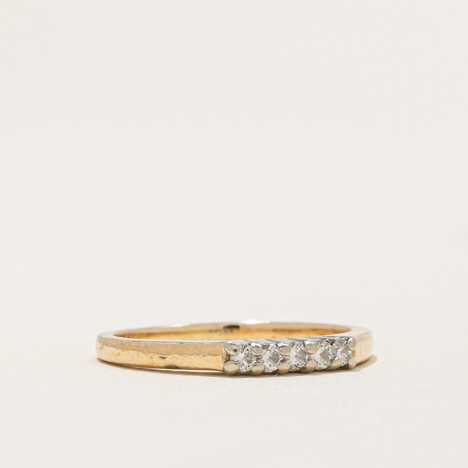 0.11ctw Five Stone Diamond Ring - Size 5.75 | Elegant Wedding Band, Anniversary Gift for Her | Perfect for Engagement, Proposal & Special Occasions
