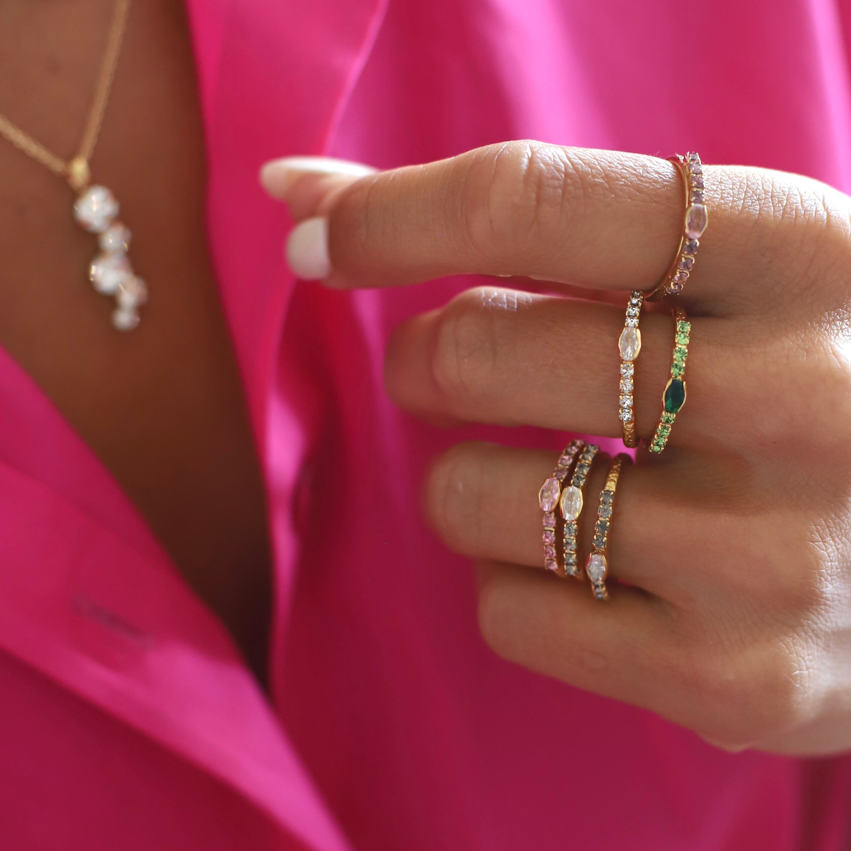 Tracy Ring - Elegant Fern Green Statement Ring for Women | Perfect for Everyday Wear, Parties & Special Occasions
