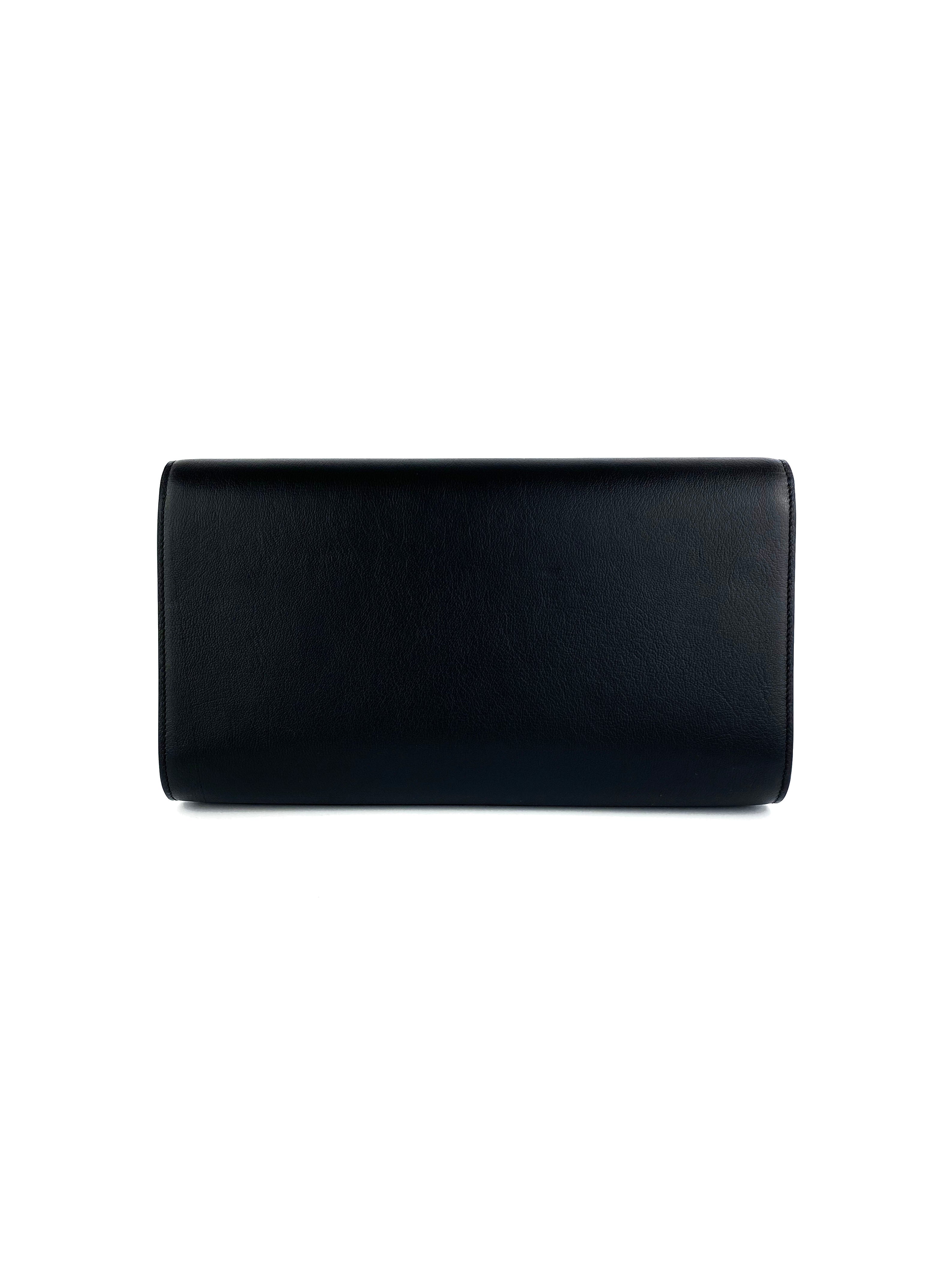 Saint Laurent Black Belle du Jour Clutch Bag - Luxury Designer Evening Clutch for Women | Perfect for Parties, Weddings & Special Occasions