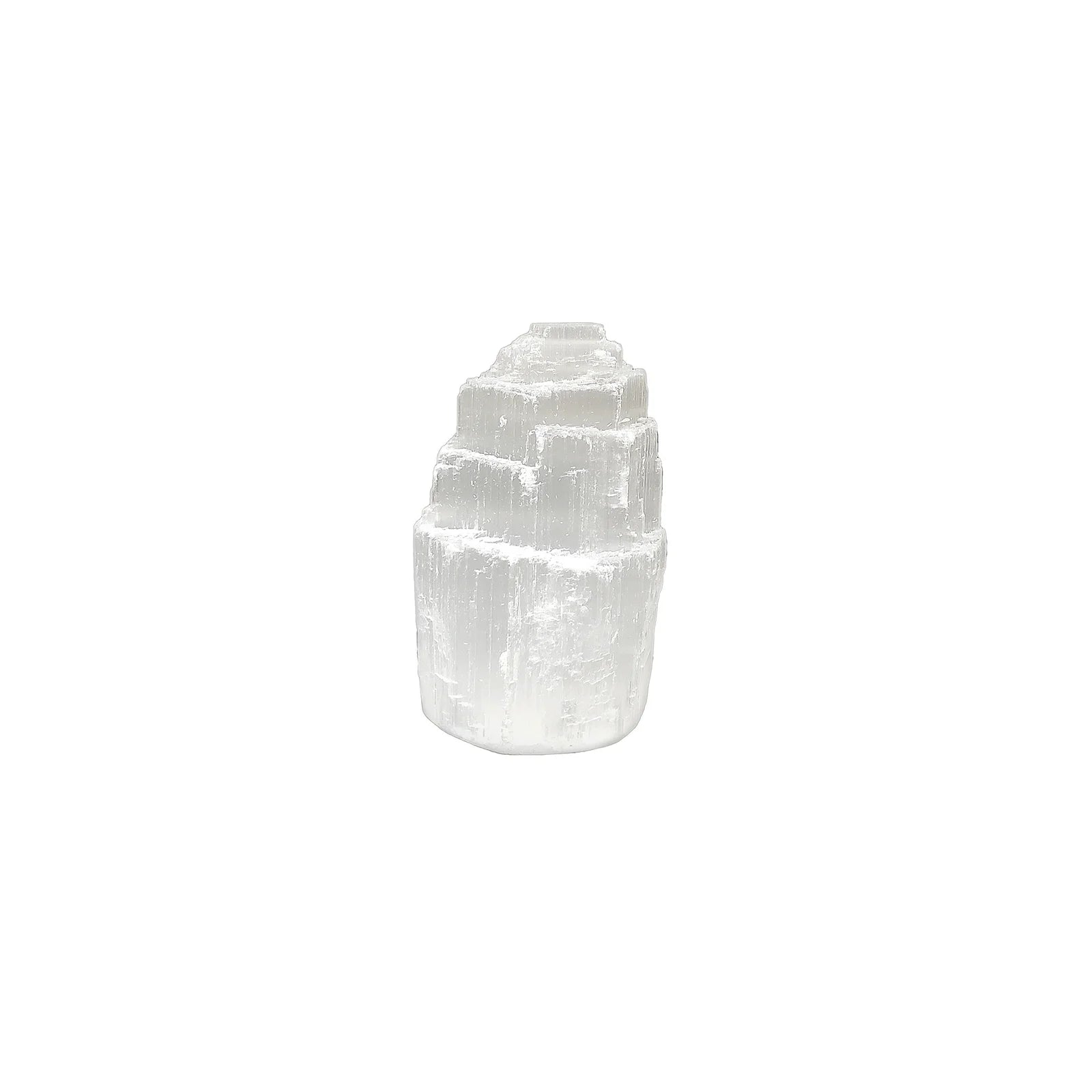 Natural Self Standing Selenite Crystal Pagoda Tower - Energy Cleansing & Healing Stone for Meditation, Chakra Alignment - Spiritual Home Decor & Protection Crystal (12