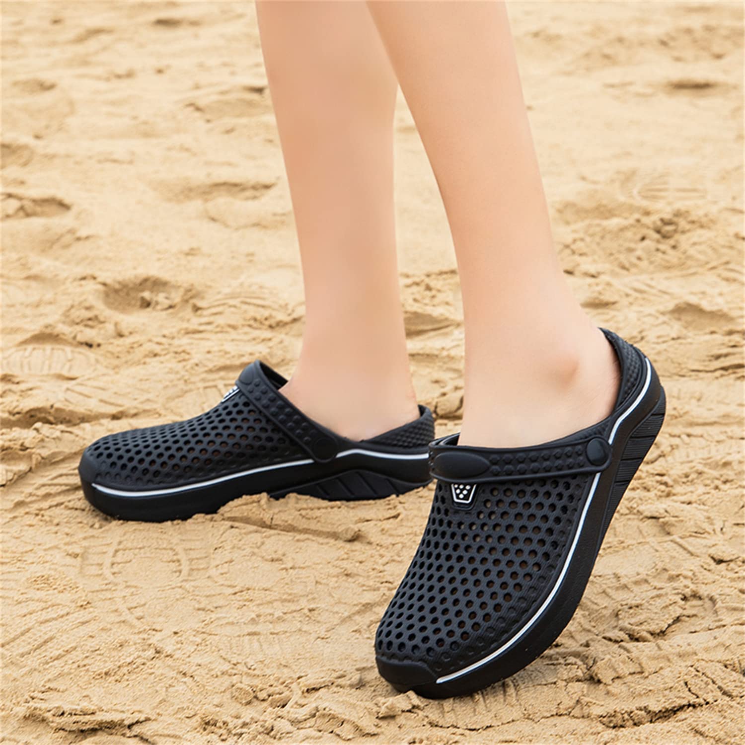 DRESER Women's Garden Clogs - Breathable Water Shoes for Beach, Pool, Bathing & Walking - Comfortable Non-Slip Slippers for Home, Travel & Outdoor Activities