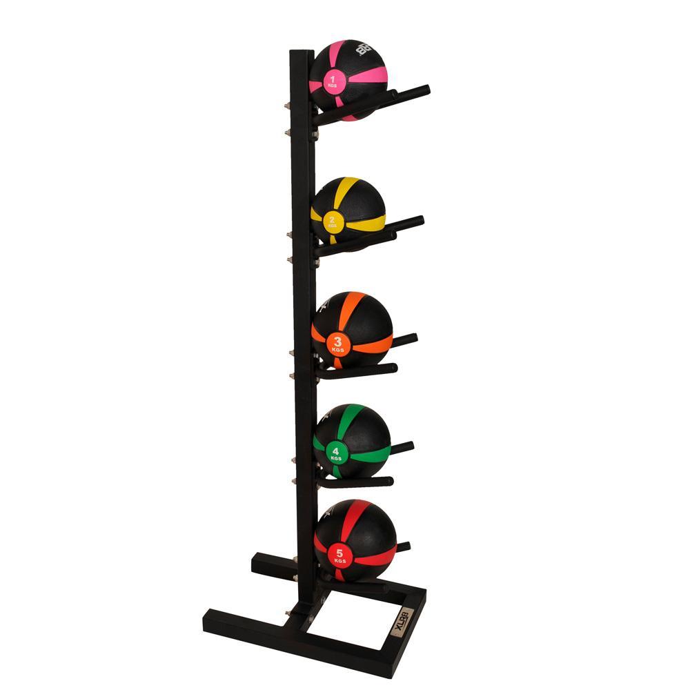 XLR8 5-Ball Medicine Ball Storage Rack - Heavy Duty Gym Equipment Organizer for CrossFit, Home Workout & Fitness Training