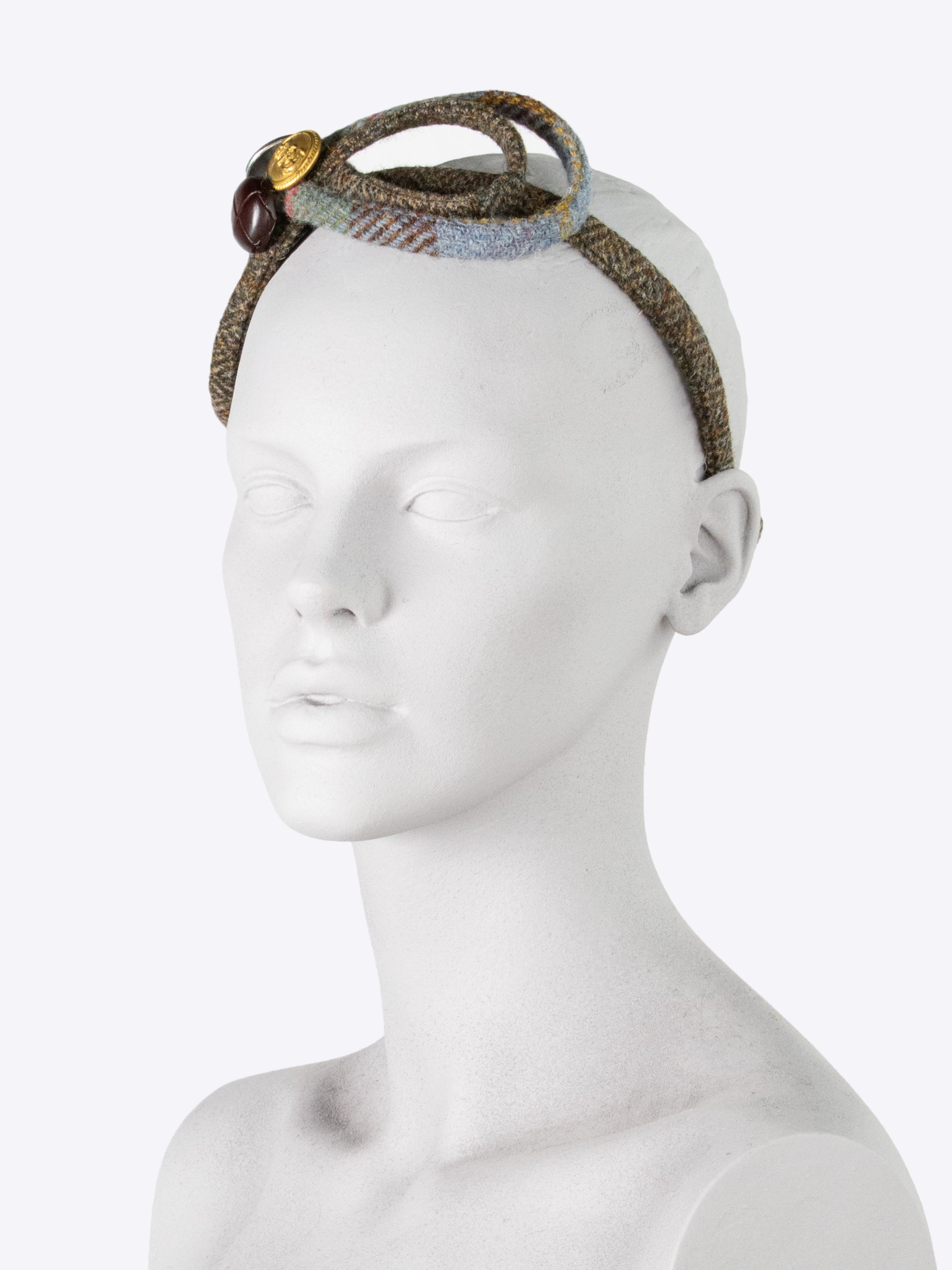 Figure 8 Headband - Moss Green & MacLeod Tartan Style | Comfortable Non-Slip Hair Accessory for Women | Perfect for Yoga, Workouts, and Everyday Wear