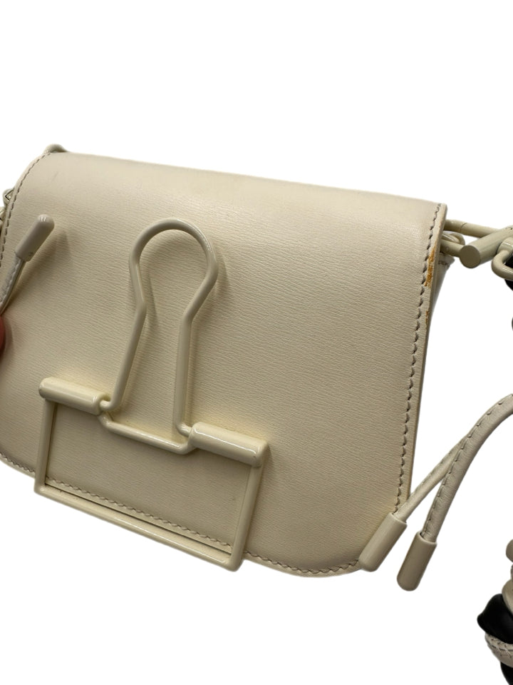 Off White Skeleton Binder Shoulder Bag - Stylish Unisex Crossbody Bag for Women & Men | Durable & Trendy Fashion Accessory for Daily Use, Travel, and Work