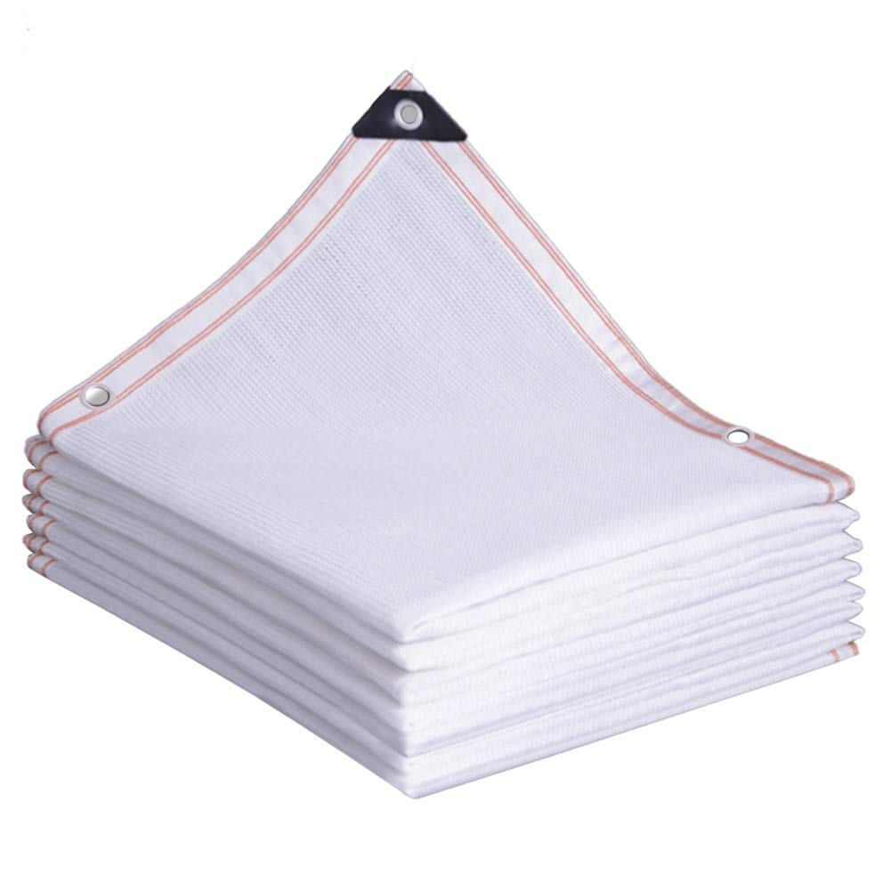 Premium White Shade Sail Cloth - 80% UV Protection Sun Shade Netting for Garden, Plants & Greenhouse - Durable 3m x 4m Outdoor Cover - Perfect for Patio, Poolside & Backyard Protection