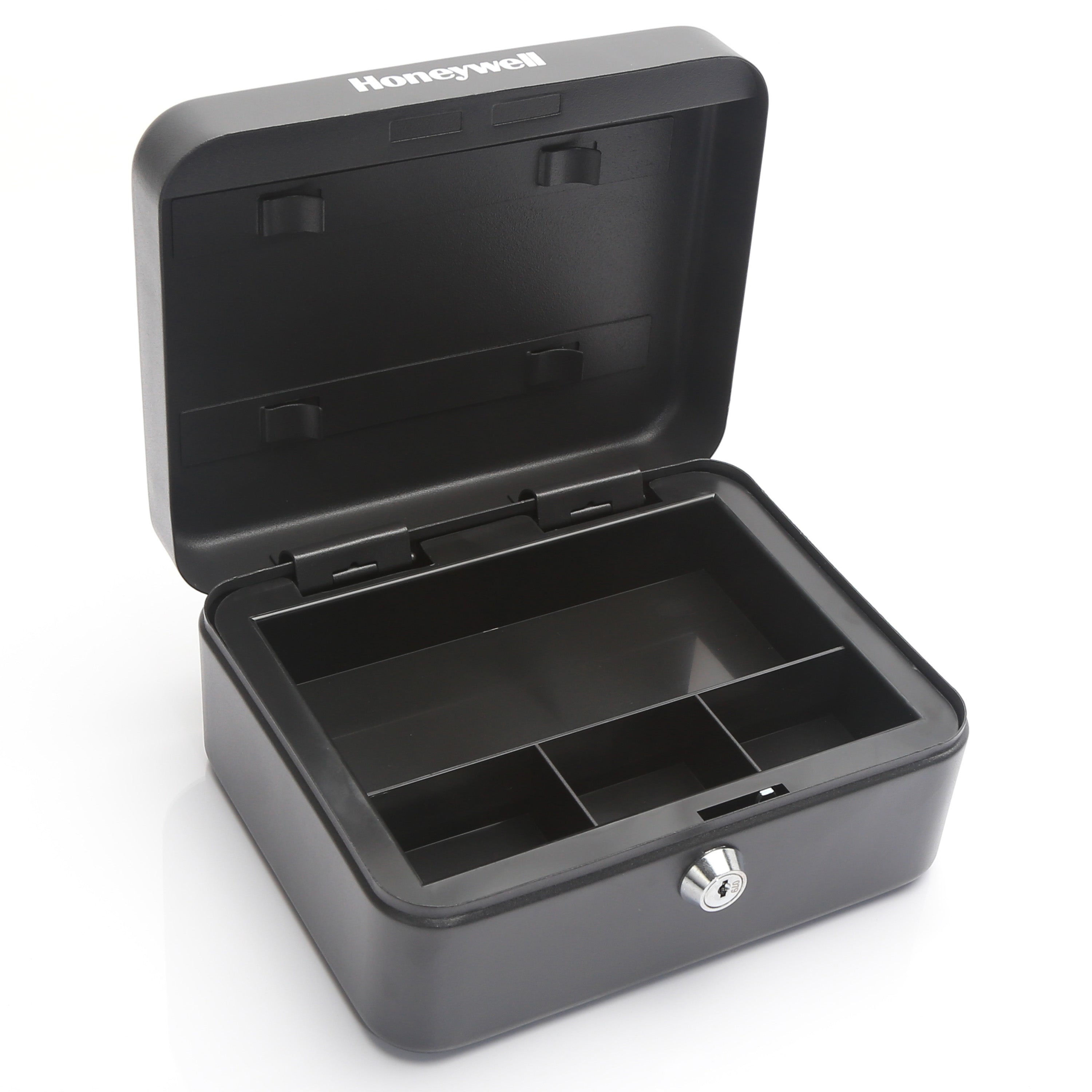Honeywell 6111 Convertible Cash & Key Box with Key Lock - Secure Storage for Home, Office & Travel (Holds 10 Keys) | Ideal for Valuables, Documents & Spare Keys