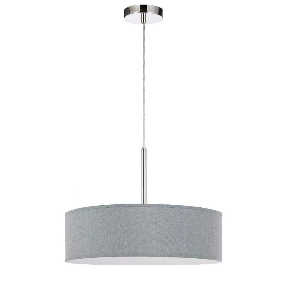 18W Dimmable LED Pendant Light with Diffuser & Hardback Fabric Shade - Modern Ceiling Lighting for Kitchen, Dining Room, and Living Room