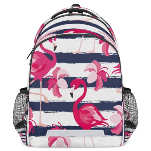 Flamingo Flower Stripes