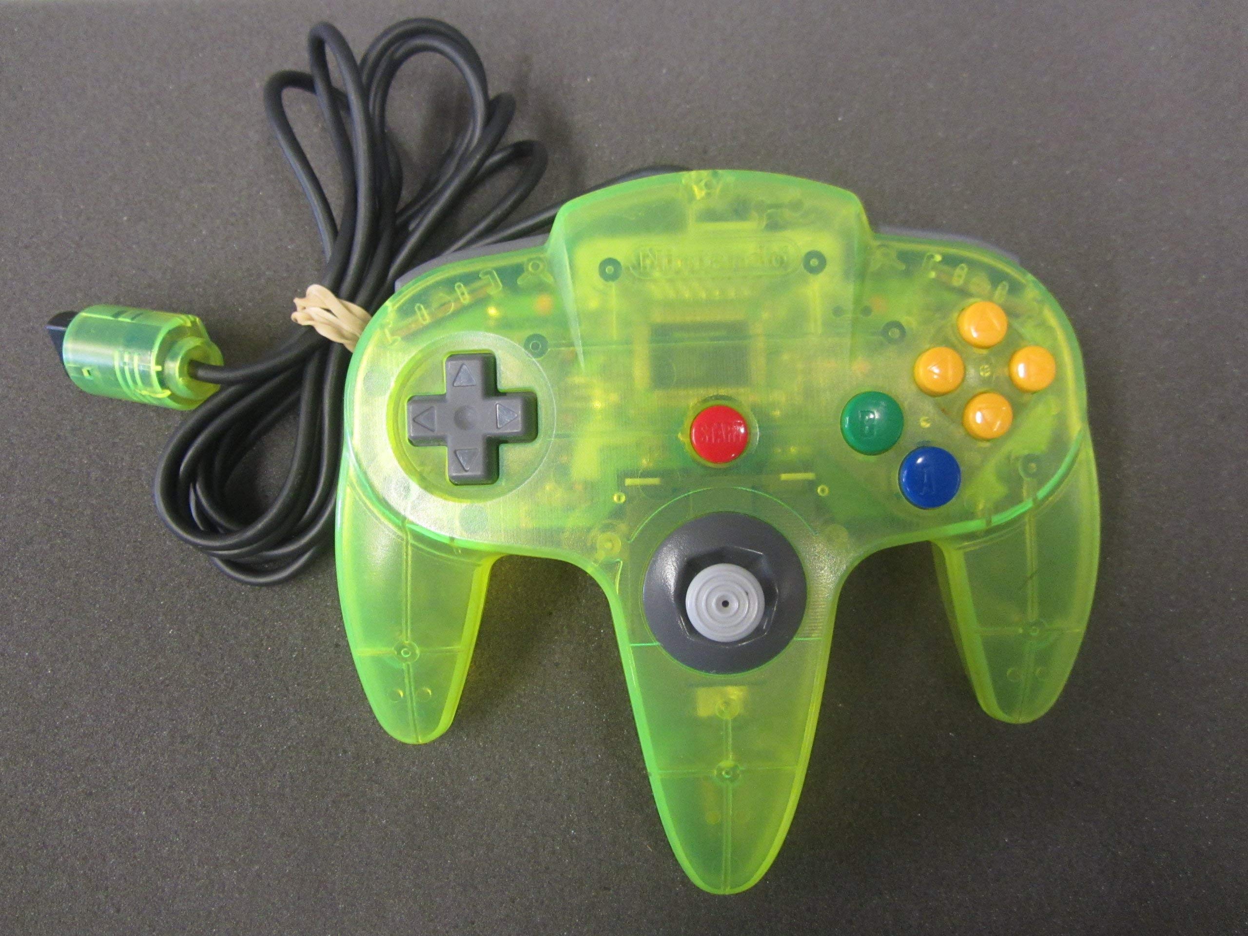 Nintendo 64 Controller - Limited Edition Extreme Green (Renewed) | Authentic N64 Gamepad for Retro Gaming | Perfect for Classic Nintendo 64 Consoles & Collectors