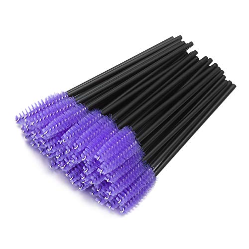 WWYH Disposable Eyelash Brushes - 50Pcs Purple Lash Curling Comb for Lash Extensions & Makeup - Perfect for Professional Salons & DIY Beauty