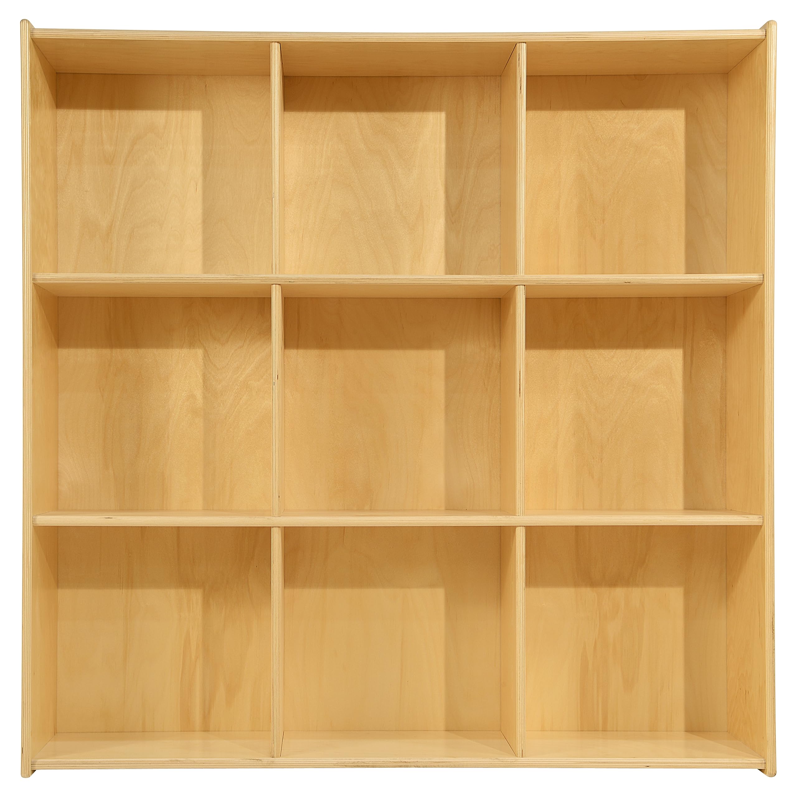 Contender 9-Cubby Storage Cabinet - Natural Wood Montessori Toy Organizer with Big Shelves for Kids Room, Playroom & Classroom - Perfect for Toys, Books & Craft Supplies Storage