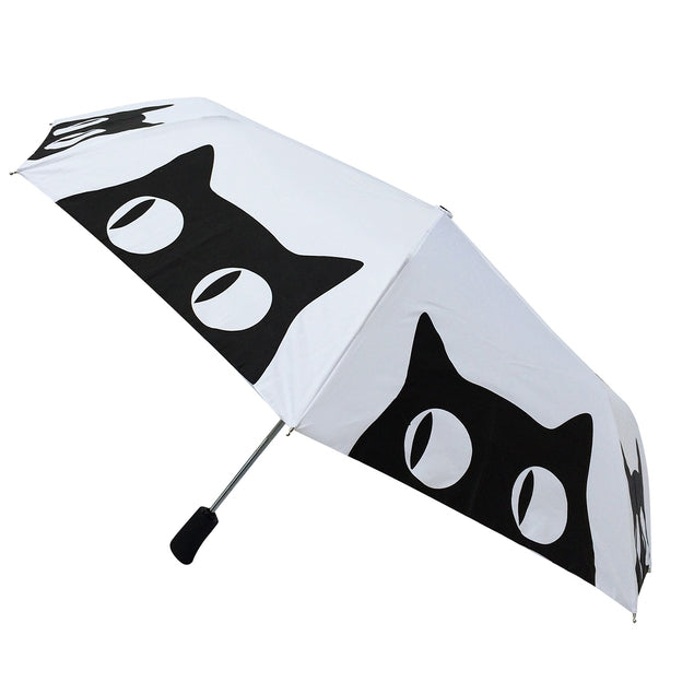 Big Eyes Cat Umbrella - Cute Cat Pattern Rain Umbrella for Women & Men - Perfect for Rainy Days, Outdoor Activities & Cosplay