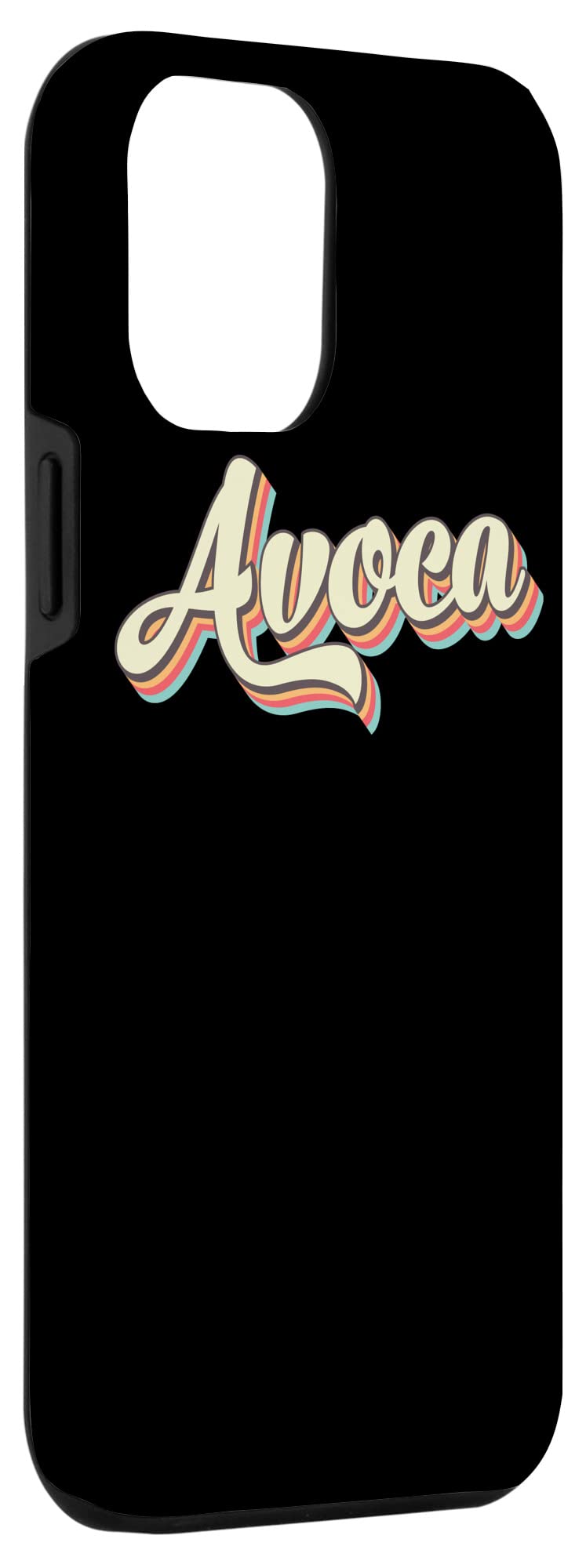 iPhone 12 Pro Max Case - Vintage Avocado Retro Art Baseball Font Design Protective Cover | Perfect for Casual Use, Travel & Everyday Protection