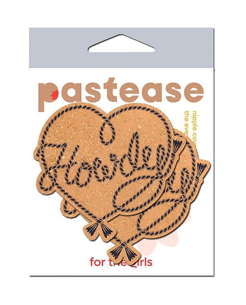 Pastease Howdy Rope Heart Dog Collar - Adjustable Tan Leather Pet Collar for Small to Medium Dogs - Perfect for Daily Walks, Training & Outdoor Adventures