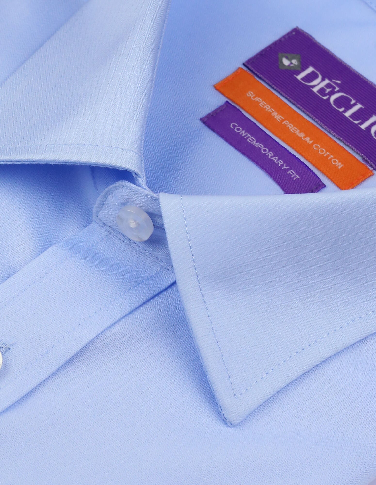 DÉCLIC Kismet Textured Blue Shirt for Women - Casual Button Down Top for Work, Date Night & Everyday Wear