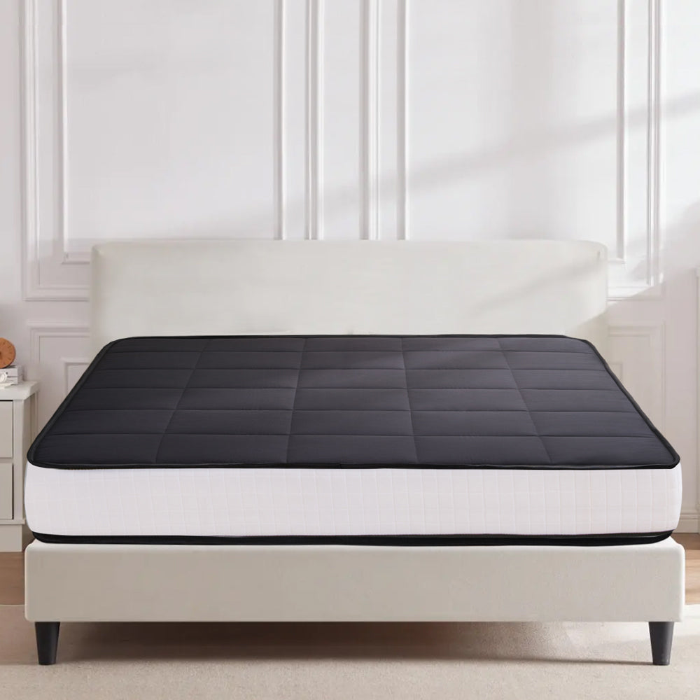 MAXYOYO 8 Inch Futon Mattress - Extra Thick Square Floor Mattress & Mattress Topper Pad in Black | Perfect for Guest Beds, Dorm Rooms, and Floor Sleeping