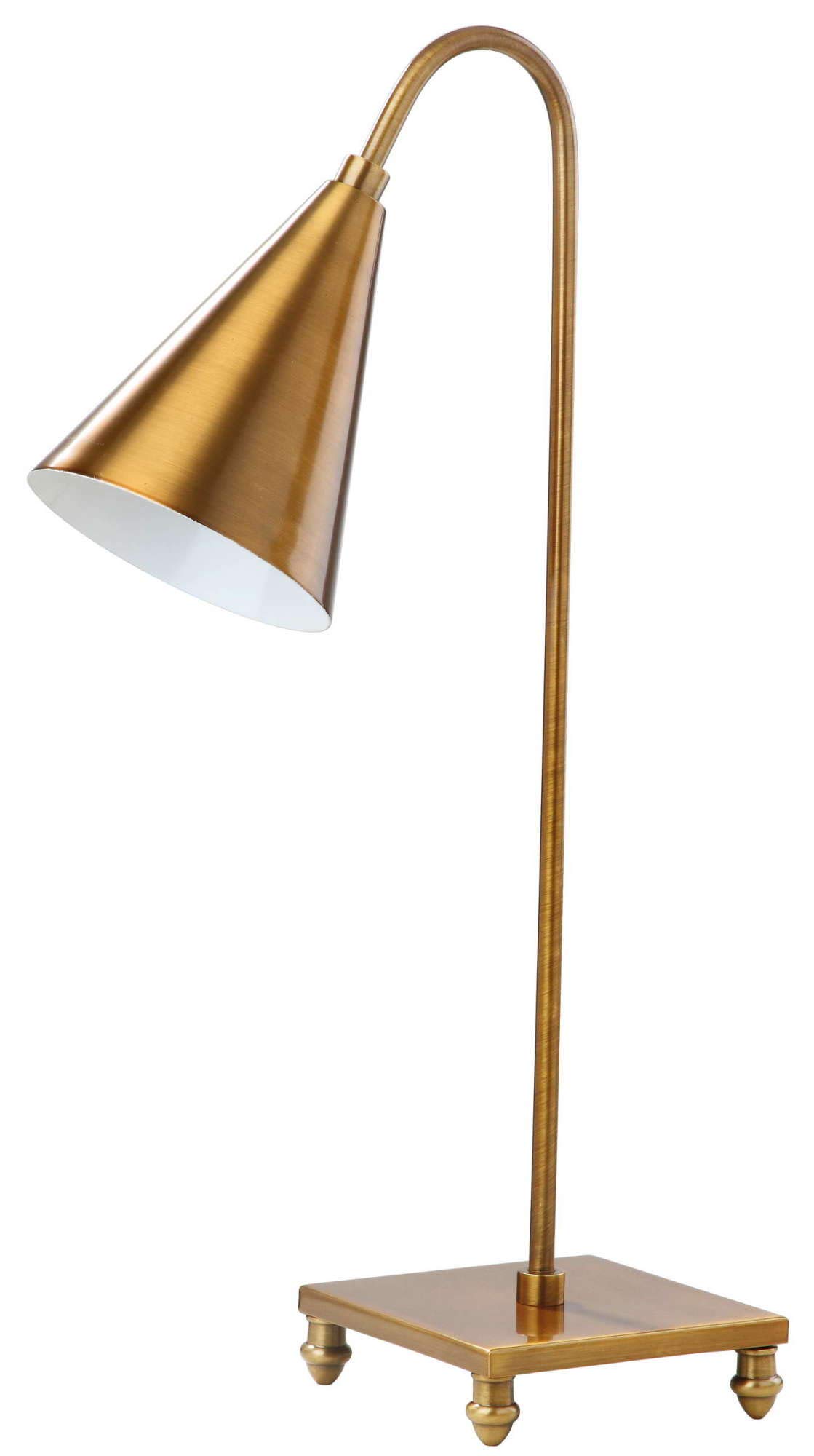 SAFAVIEH Annetta Gold 20-inch LED Table Lamp for Bedroom, Living Room, Home Office & Dorm - Modern Nightstand & Study Task Lighting with Included Bulb - Perfect for Reading, Working & Ambient Decor