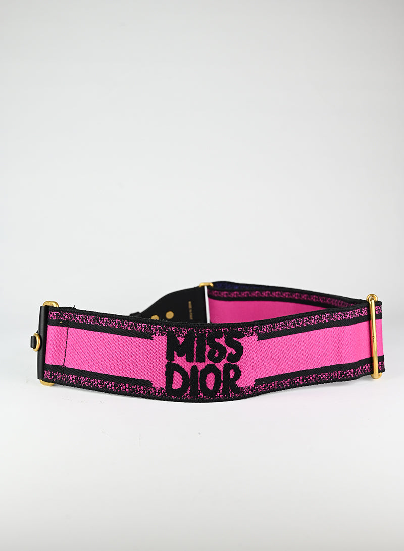 Dior Miss Dior Pink Fabric Crossbody Bag - Elegant Shoulder Purse for Women | Perfect for Date Night, Parties & Special Occasions