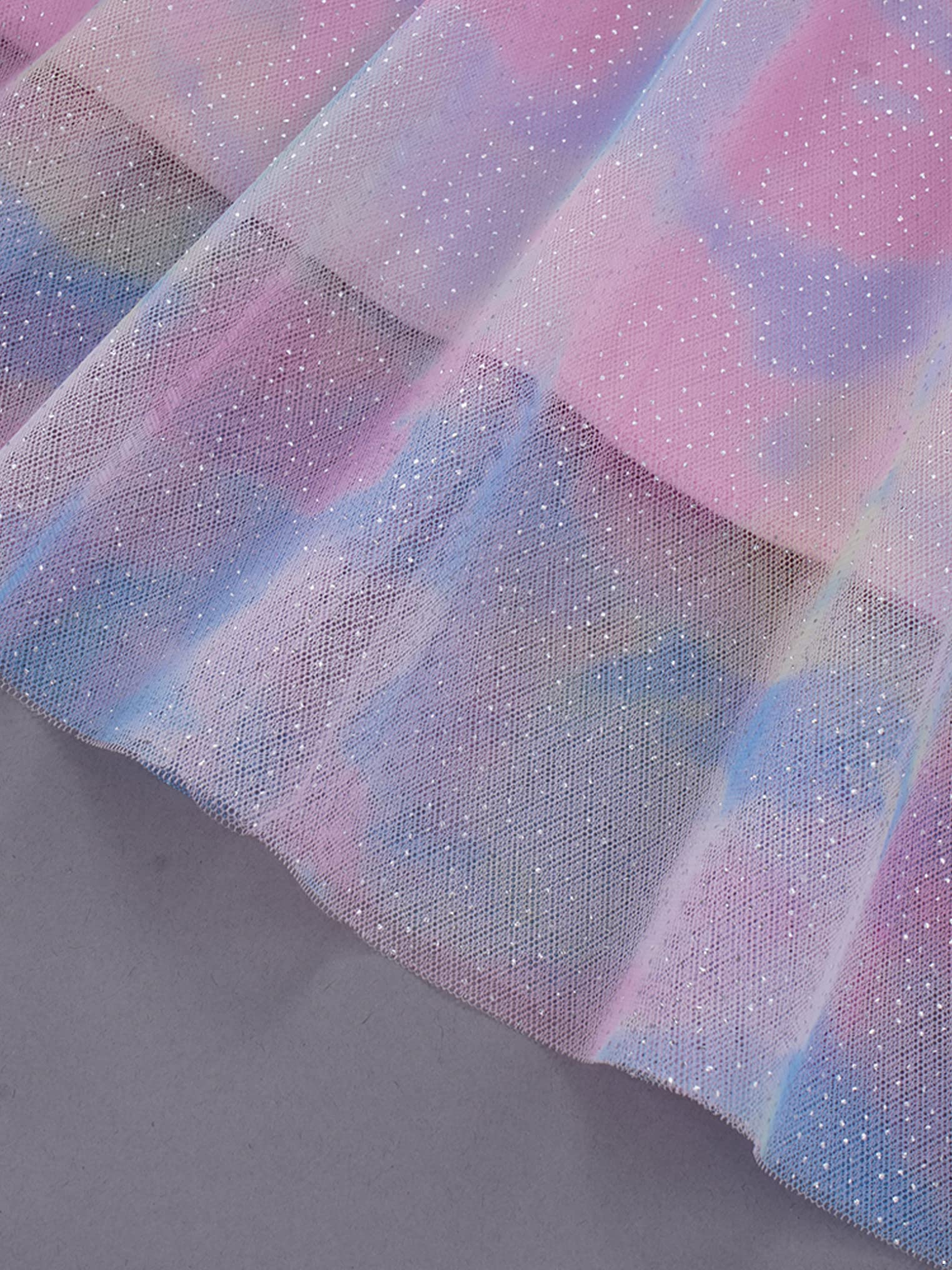 Kaerm Girls Birthday Party Mesh Tutu Princess Dress - Spring Summer Short Sleeve A-Line Casual Dress for Kids | Perfect for Birthday Parties, Dance Performances & Special Occasions