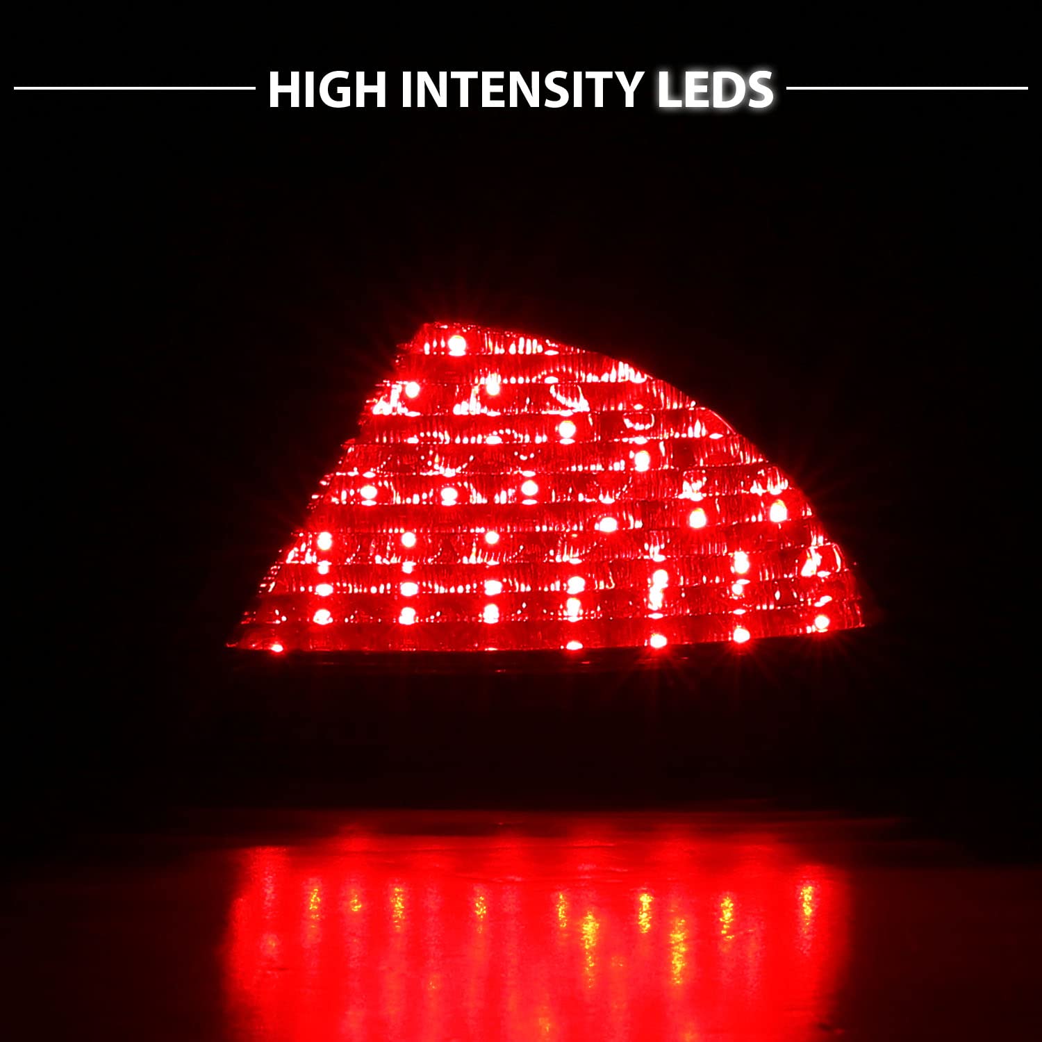 AmeriLite LED Taillights Red/Clear Compatible with Mercedes Benz S Class W220 1999-2005 - Left & Right Side Pair - Enhanced Visibility & Style for Night Driving & Car Customization