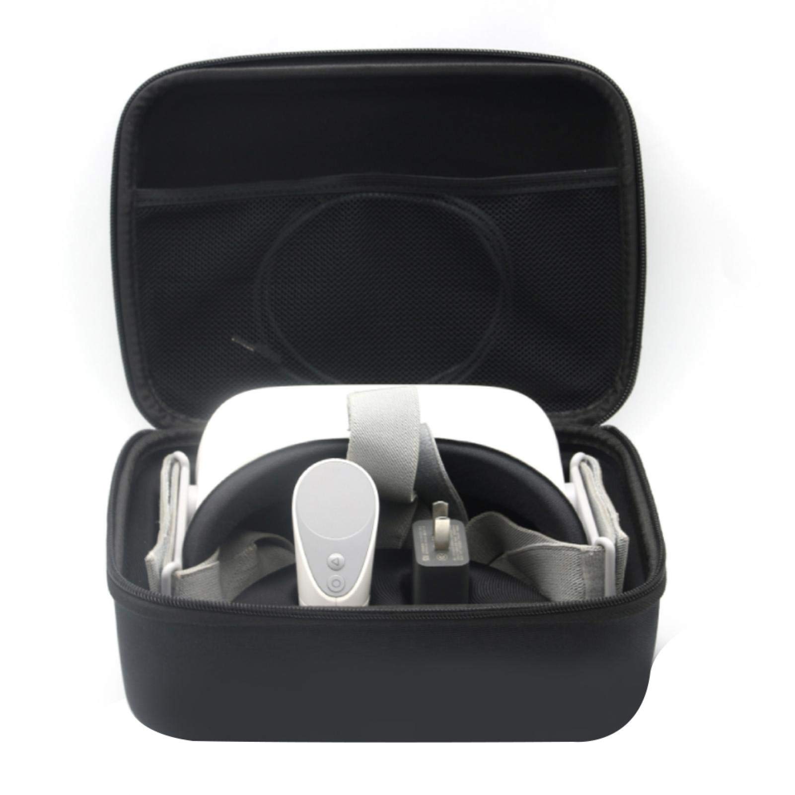Portable VR Headset Carrying Case - EVA Hard Shell Protective Storage Bag for VR Glasses & Controllers | Travel, Home Storage & Gaming Accessories (Black)
