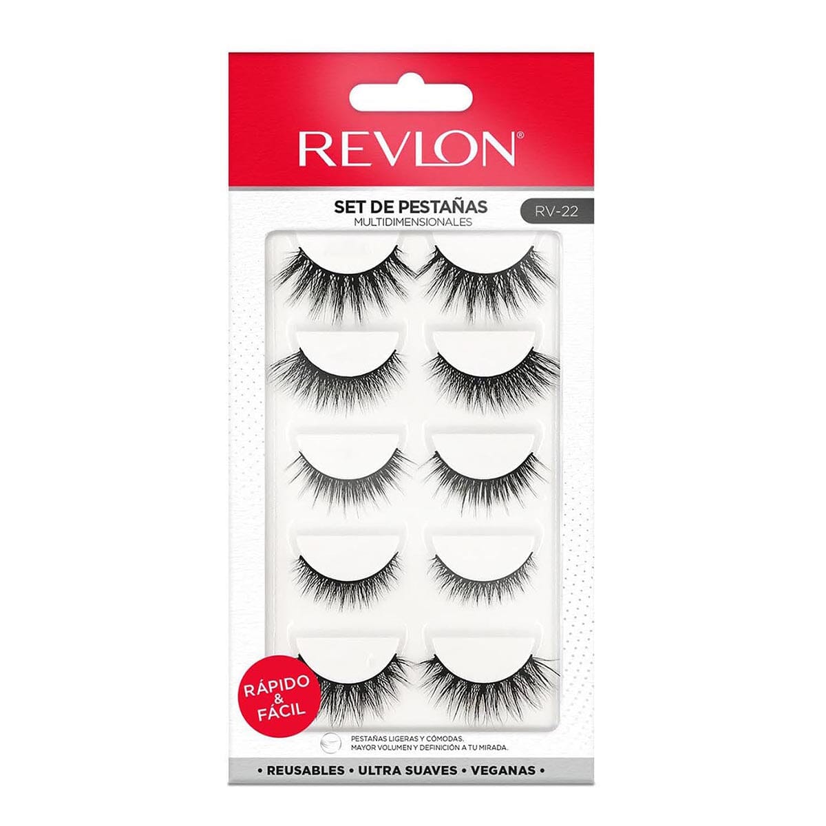 Revlon False Eyelashes - 5 Pairs, Style #6 for Dramatic Volume & Length | Perfect for Parties, Weddings & Special Occasions
