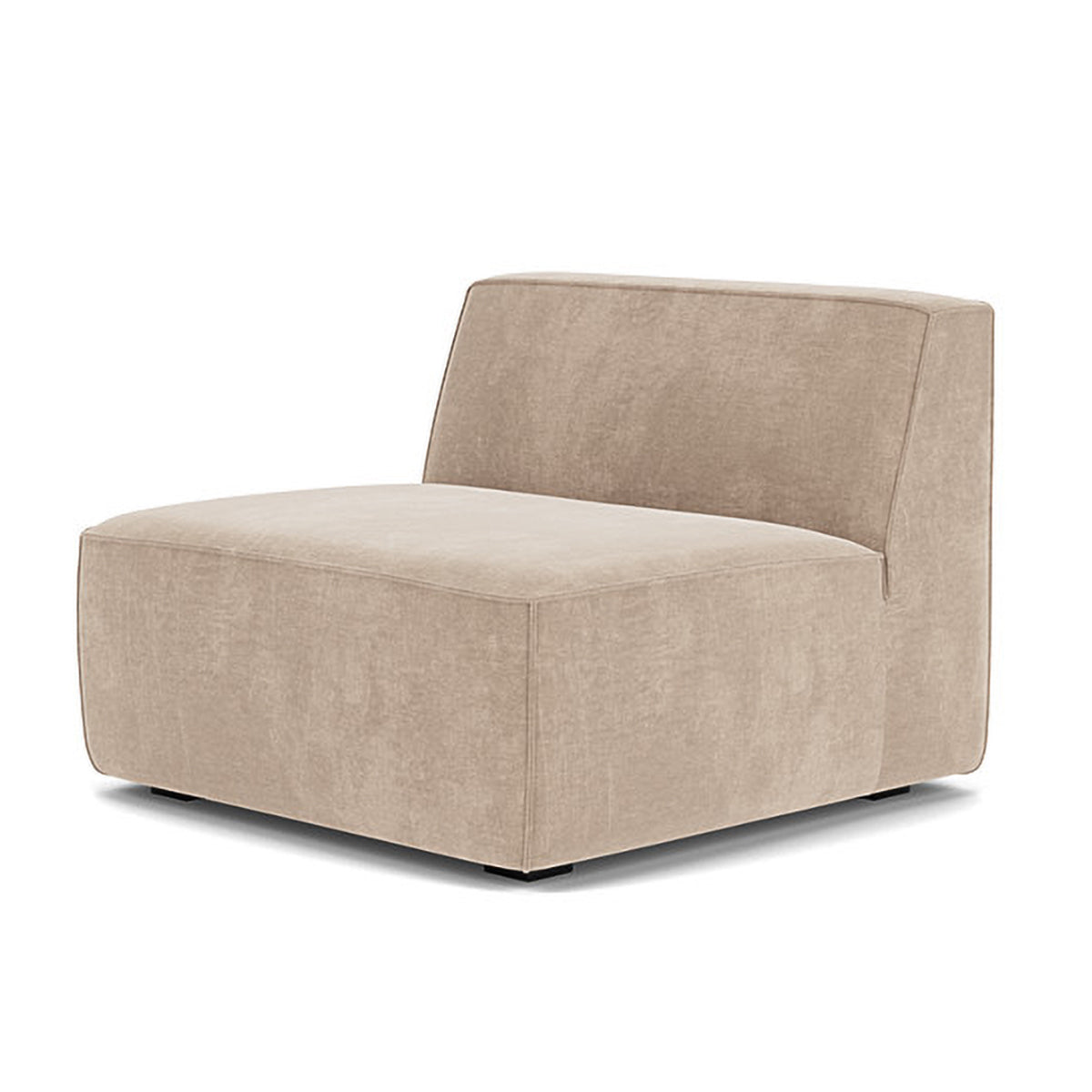 Modern Dane Fabric 1-Seater Modular Armless Sofa - Perfect for Small Spaces, Apartments & Contemporary Living Rooms