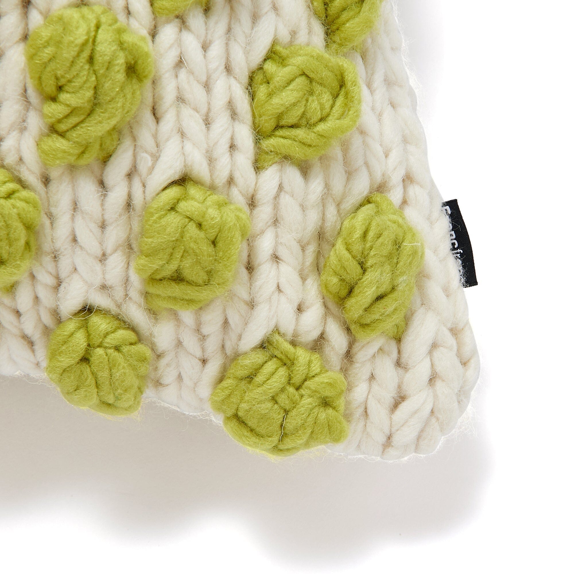 Soft Knit Knot Cushion Cover 18x18 Inches Light Green - Cozy Home Decor for Sofa, Bed & Living Room