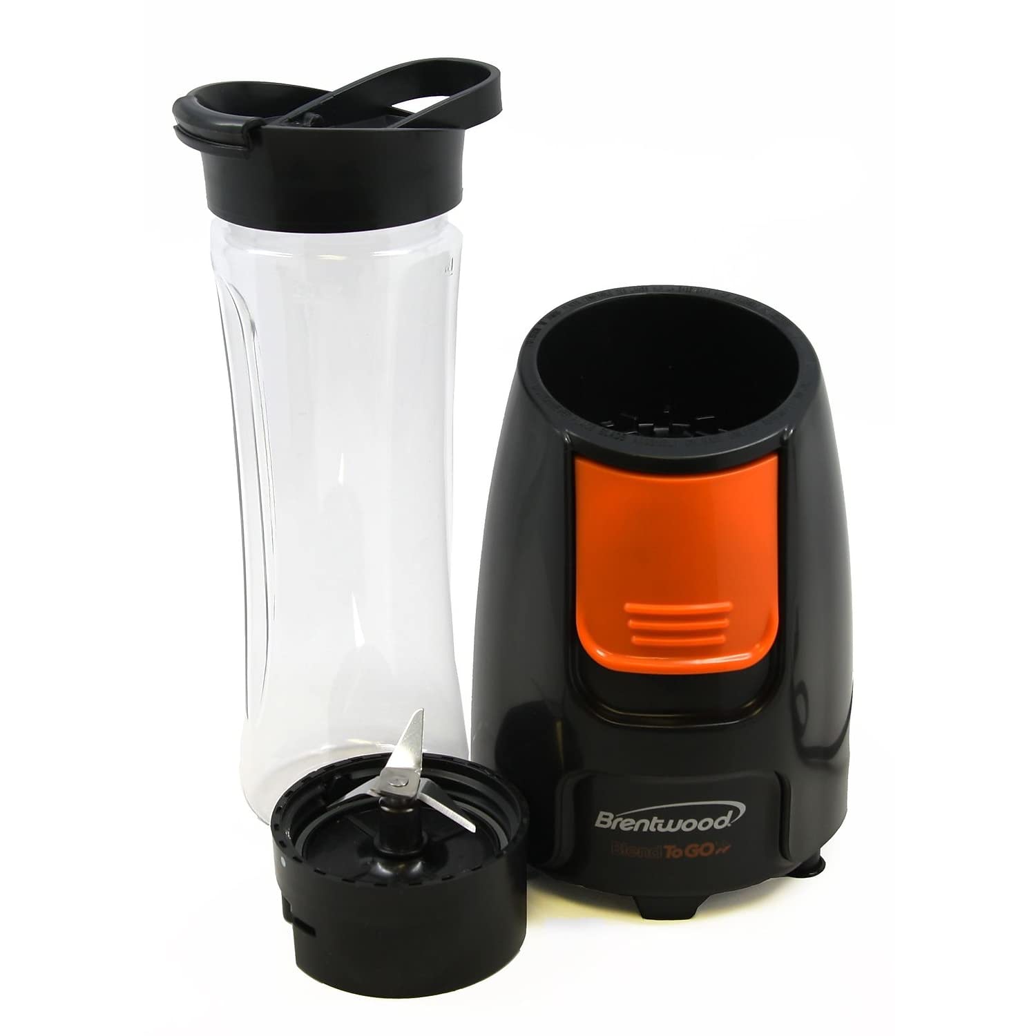 Brentwood Blend to Go Personal Blender with 20 oz Travel Cup - Portable Smoothie Maker for Shakes, Juices & Protein Drinks - Perfect for Gym, Office & On-the-Go Lifestyle - Black