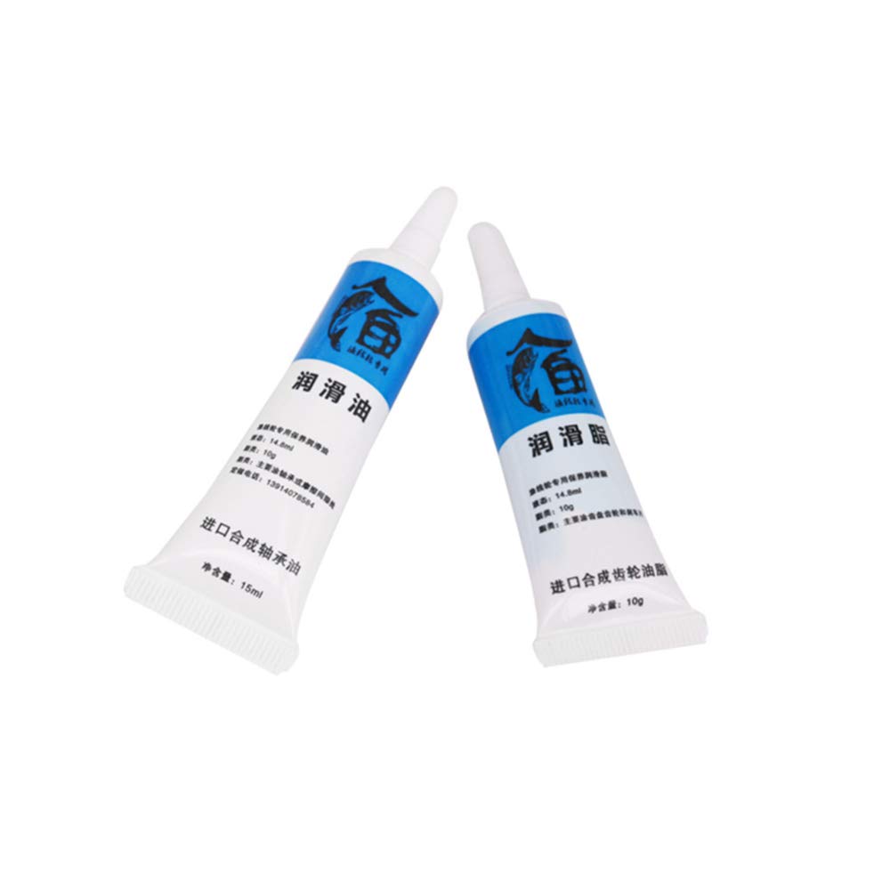 LIZHOUMIL 2-Pack Fishing Reel Oil & Grease Kit - High-Performance Bearing Lubricant and Maintenance Grease for Smooth Reel Operation - Ideal for Saltwater & Freshwater Fishing Gear Care