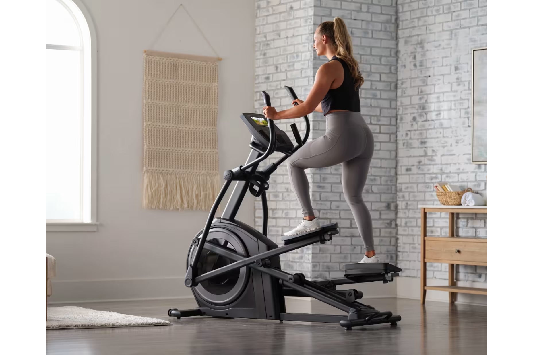 ProForm Carbon E7 Elliptical Machine - Low-Impact Cardio Trainer for Home Gym | Perfect for Small Spaces & Full-Body Workouts