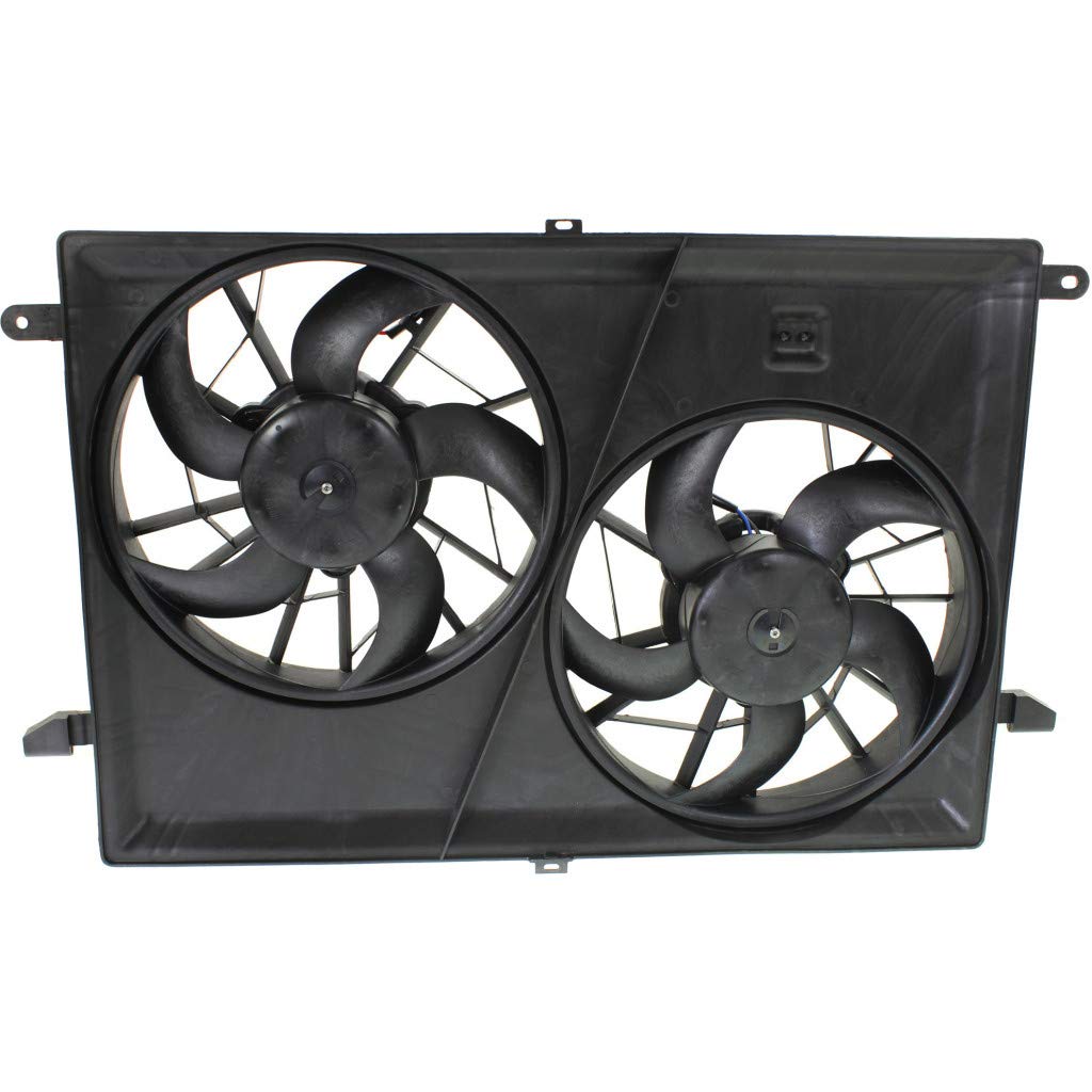 2007-2017 GMC Acadia Radiator Cooling Fan Dual Fan Assembly - Replacement Part GM3115219 & 23434158 - Perfect for Engine Overheating Prevention & AC Performance